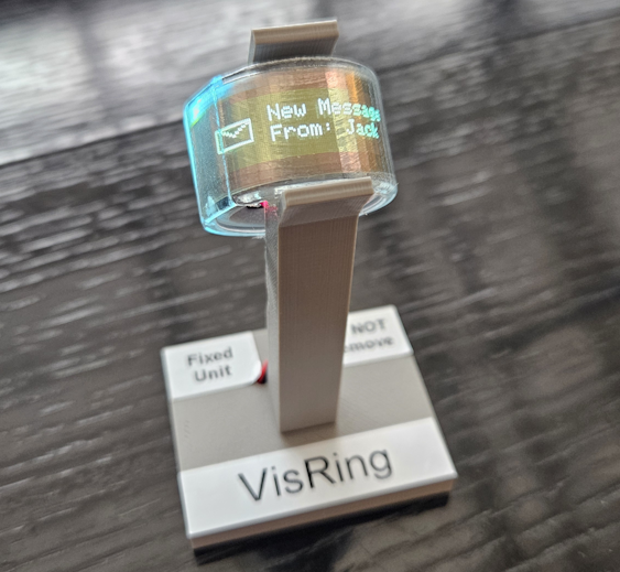Teaser image for Demonstration of VisRing: A Display-Extended Smartring for Nano Visualizations